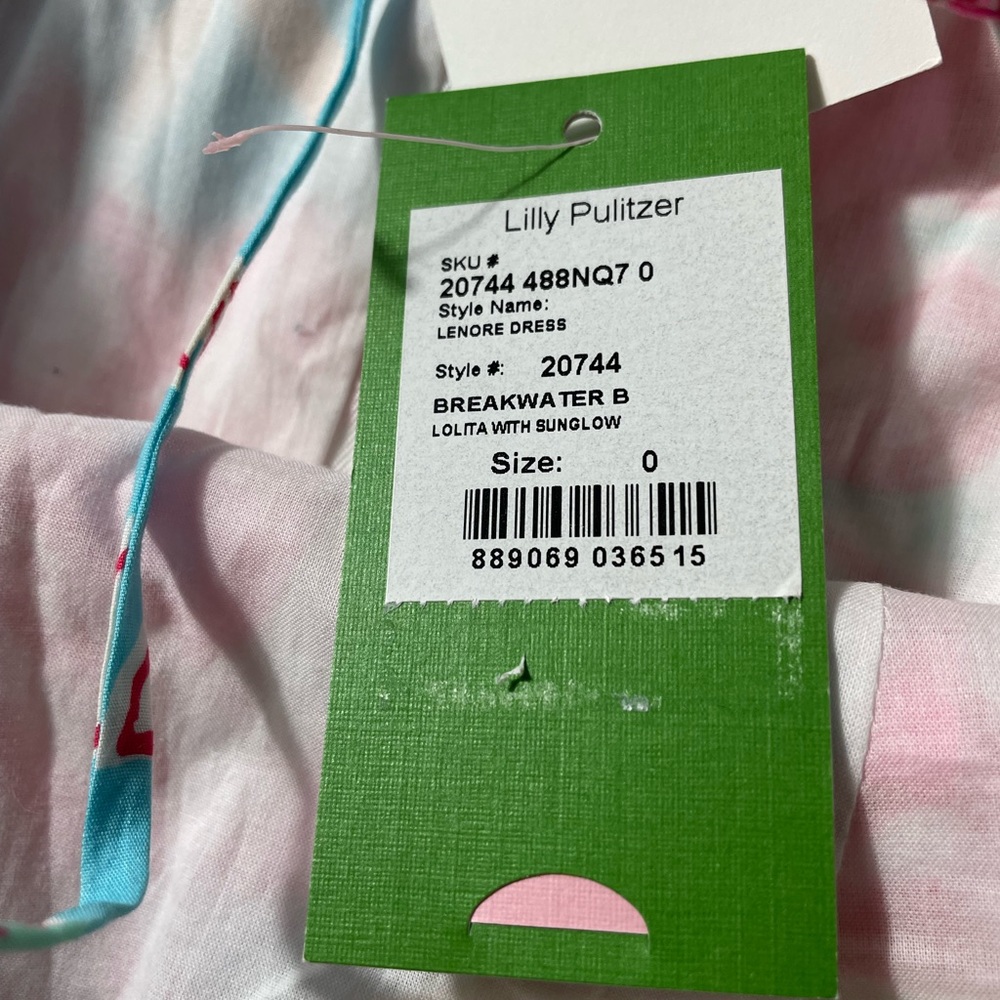 NWT Lilly Pulitzer Lenore mini Dress Blue pink Lolita with sunflow size 0 - Picture 10 of 12